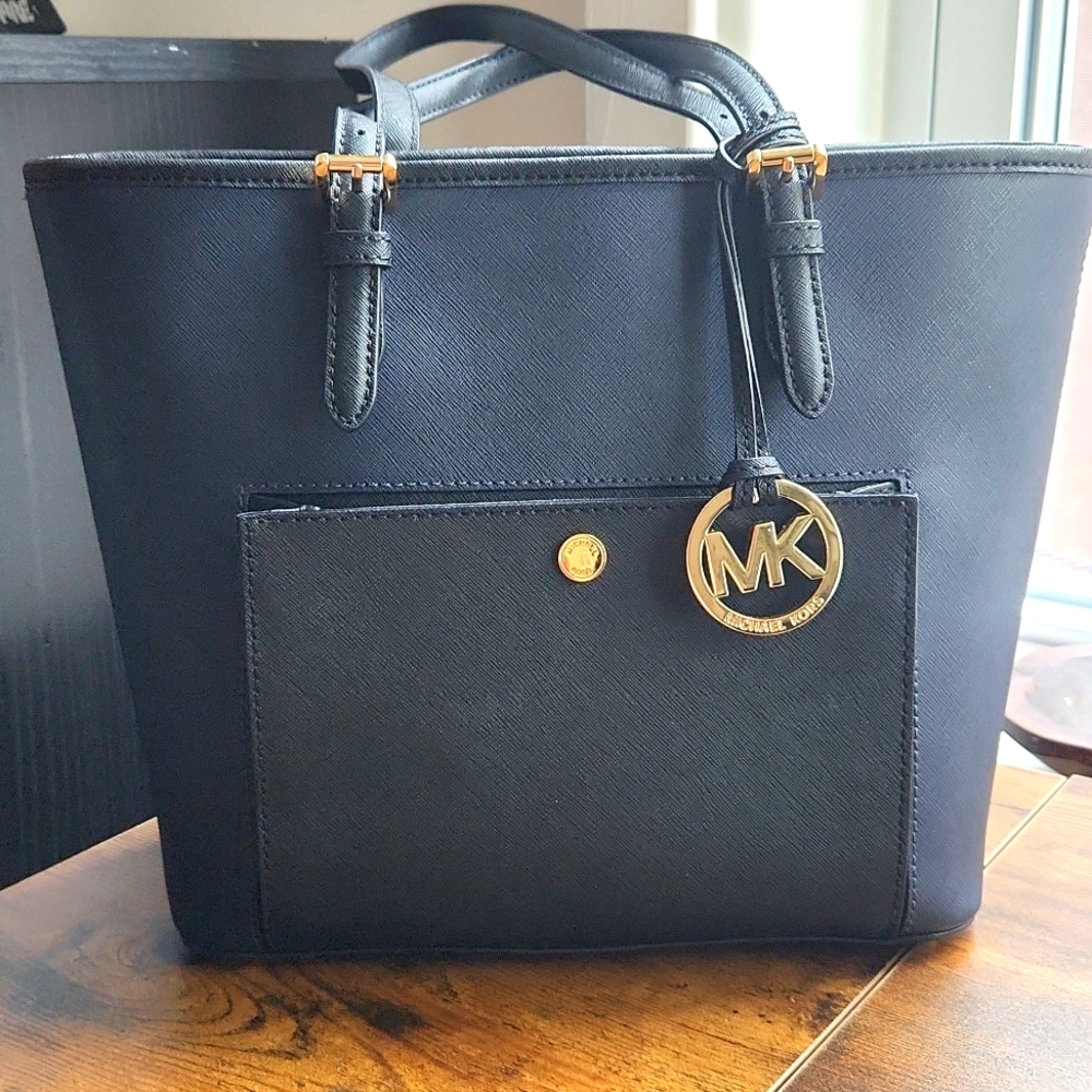 Michael Kors Navy Blue Tote Bag